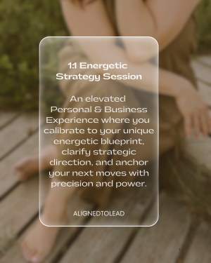 1:1 Energetic Strategy Session